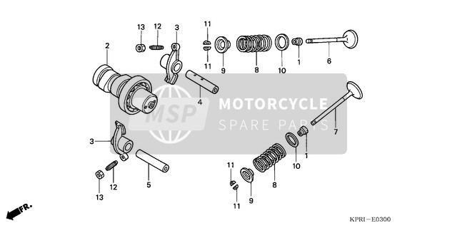 Honda SH150 2001 Árbol de levas/Válvula para un 2001 Honda SH150